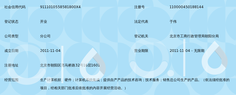 高伟达软件股份北京朝阳分公司